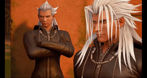 A Video Game Character With Long White Hair GIF