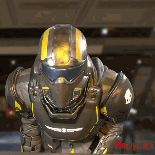 A Video Game Character With Pinglyadya Written On The Bottom Right GIF