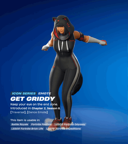A Video Game Character With The Name Get Griddy On The Screen GIF