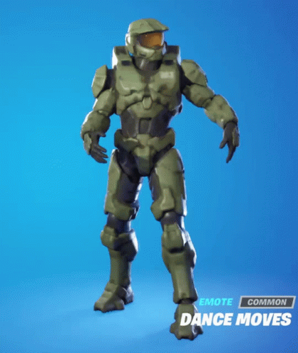 A Video Game Character With The Word Dance Moves On The Bottom Right GIF