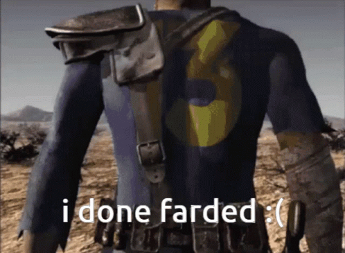 A Video Game Character With The Word I Done Farded On The Bottom GIF