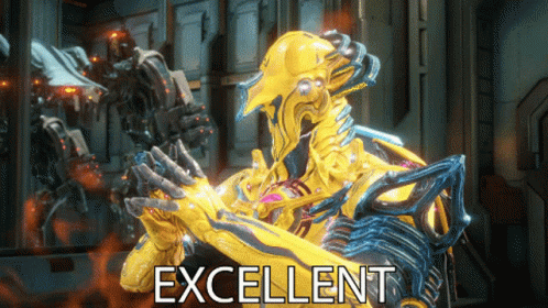A Video Game Character With The Words Excellent Written Below Him GIF