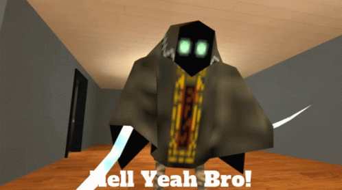 A Video Game Character With The Words Tell Yeah Bro GIF