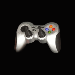 A Video Game Controller With A Black Background And A Bunch Of Buttons GIF