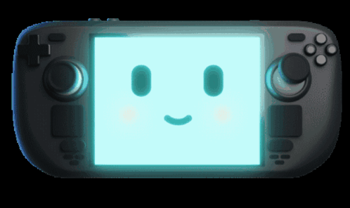 A Video Game Controller With A Smiley Face On It GIF
