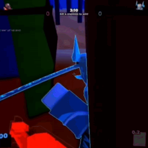 A Video Game Is Being Played In A Dark Room With A Cactus In The Background . GIF