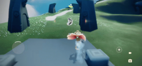 A Video Game Is Being Played On A Phone With A Camera Icon On The Bottom Right GIF