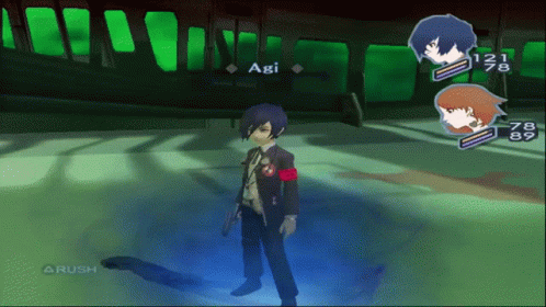 A Video Game Is Being Played With The Character Agi GIF