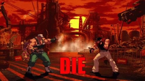 A Video Game Says Round 2 Ready And Die GIF