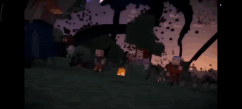 A Video Game Scene With A Monster Coming Out Of The Ground And A Purple Light Coming Out Of It . GIF