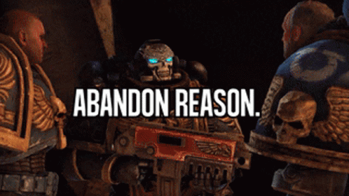 A Video Game Scene With The Words Abandon Reason GIF