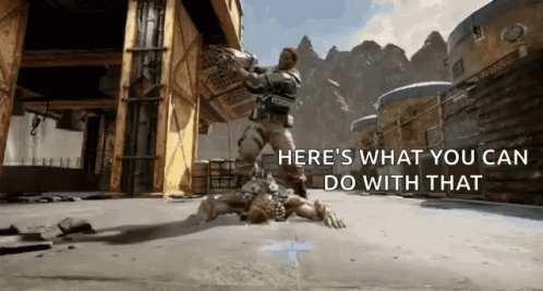 A Video Game Scene With The Words Here 'S What You Can Do With That At The Top GIF