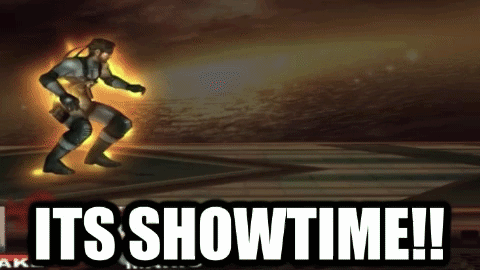 A Video Game Scene With The Words " It 'S Showtime !! " GIF