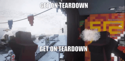 A Video Game Screen Says Get On Teardown And Get On Teardown GIF