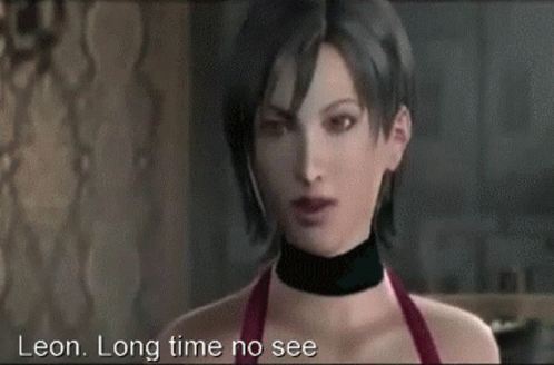 Video Game Screen With Man, Woman Talking And Ada GIF
