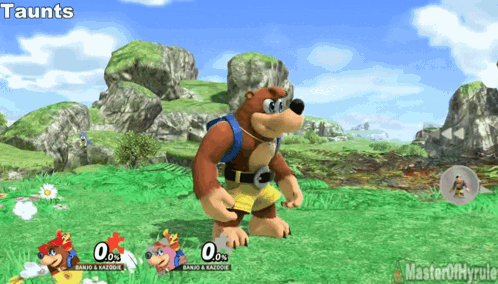 A Video Game Screen Shows Banjo And Kazooie GIF