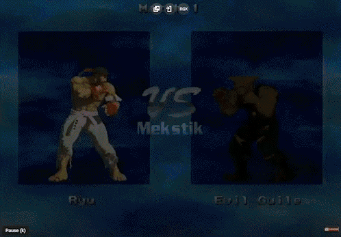 A Video Game Screen Shows Two Fighters And Says Cpu-A 300 GIF