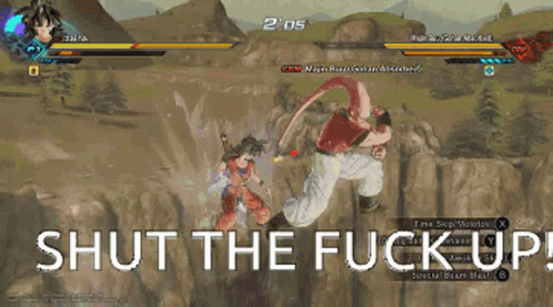 A Video Game Screen That Says Shut The Fuck Up On It GIF