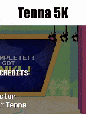 A Video Game Screen That Says Tenna 5K GIF