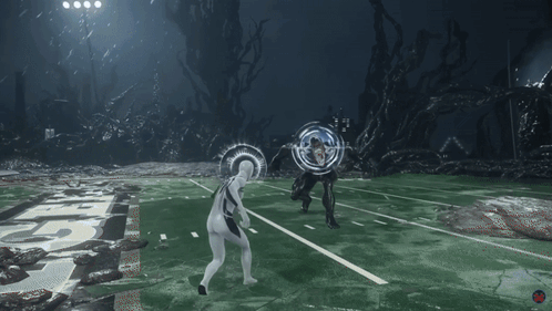 A Video Game Shows A Spider Man Fighting A Venom Monster GIF