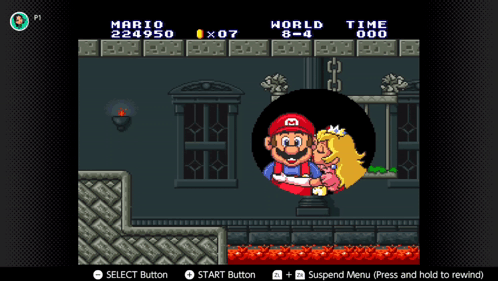A Video Game Shows Mario And Princess Peach Kissing Each Other GIF