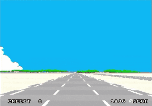 Video Game Start Screen Red Car Driving GIF