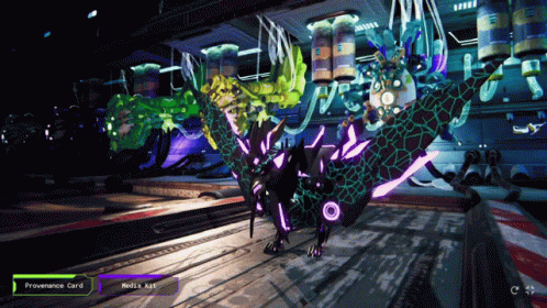 a video game with a provenance card in the upper right corner