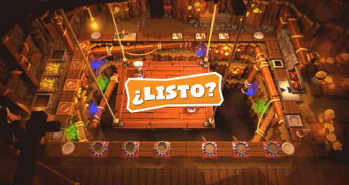 A Video Game With A Sign That Says ¿ Listo? GIF