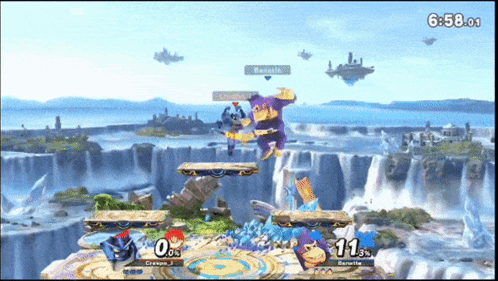 A Video Game With A Time Of 6:58 On The Bottom GIF