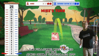 A Video Game With Mike 'S Turn Written In Red GIF