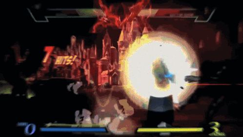 A Video Game With The Number 7 On The Top Left GIF