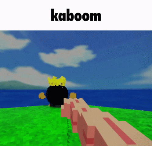A Video Game With The Word Kaboom On The Top GIF