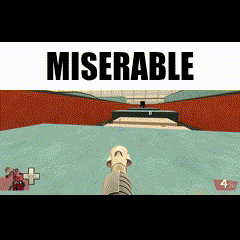A Video Game With The Word Miserable On The Top GIF