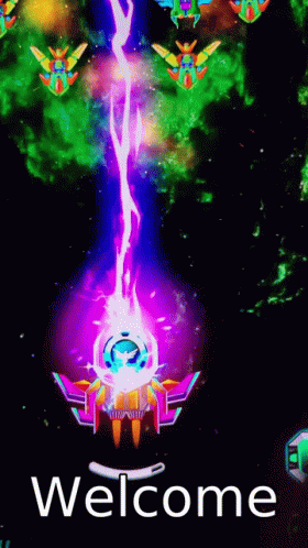 A Video Game With The Word Welcome On It GIF