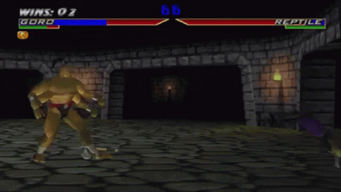 A Video Game With The Words Finish Him On The Bottom GIF