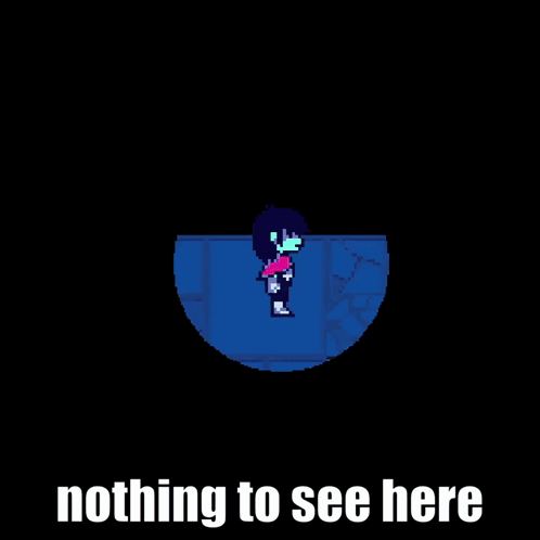A Video Game With The Words Nothing To See Here On It GIF