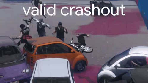 A Video Of A Car Crash With The Words Valid Crashout At The Top GIF