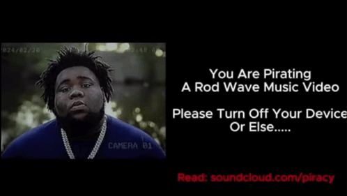 A Video Of A Man With The Words You Are Pirating A Rod Wave Music Video GIF