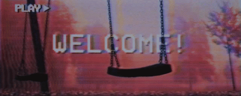 A Video Of A Swing That Says Welcome GIF