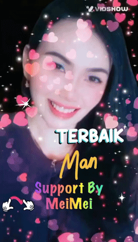 A Video Of A Woman With The Words Terbaik Man Support By Meimei GIF