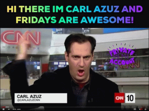 A Video Of Carl Azuz On Cnn Says Hi There Im Carl Azuz And Fridays Are Awesome ! GIF