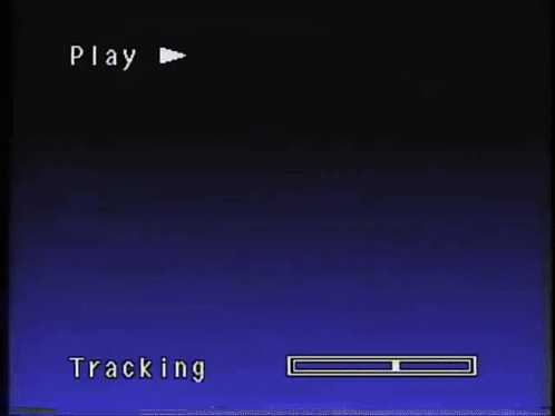 A Video Screen Shows A Loading Bar And The Words Play And Tracking GIF