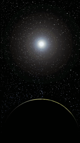 A View Of The Earth From Space With Lots Of Stars GIF