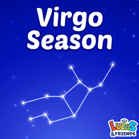 A Virgo Season Poster With A Constellation On It GIF