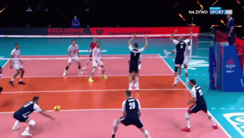 A Volleyball Game Is Being Shown On Zywo Sport GIF