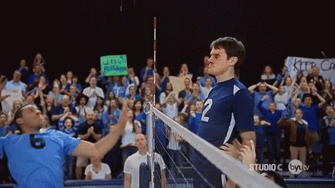 A Volleyball Player With The Number 2 On His Uniform GIF