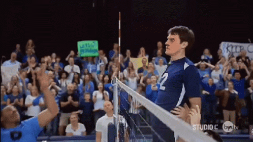 A Volleyball Player With The Number 2 On The Back Of His Shirt GIF