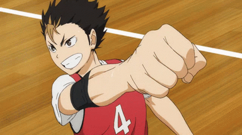 A Volleyball Player With The Number 4 On His Shirt GIF