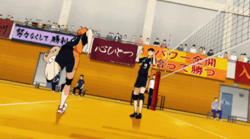 A Volleyball Player With The Number 9 On His Back GIF