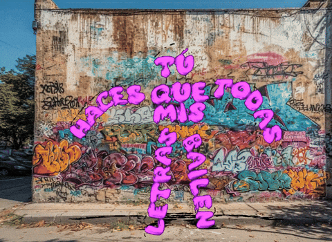 A Wall With Graffiti On It That Says Tu Eres Que Too GIF